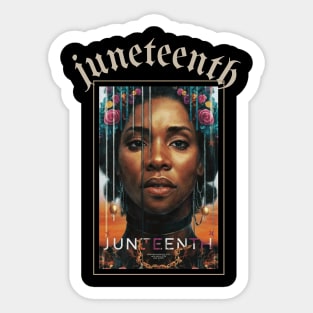 juneteenth African American woman Sticker